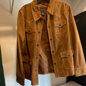 Genuine Suede Tan Leather Jacket